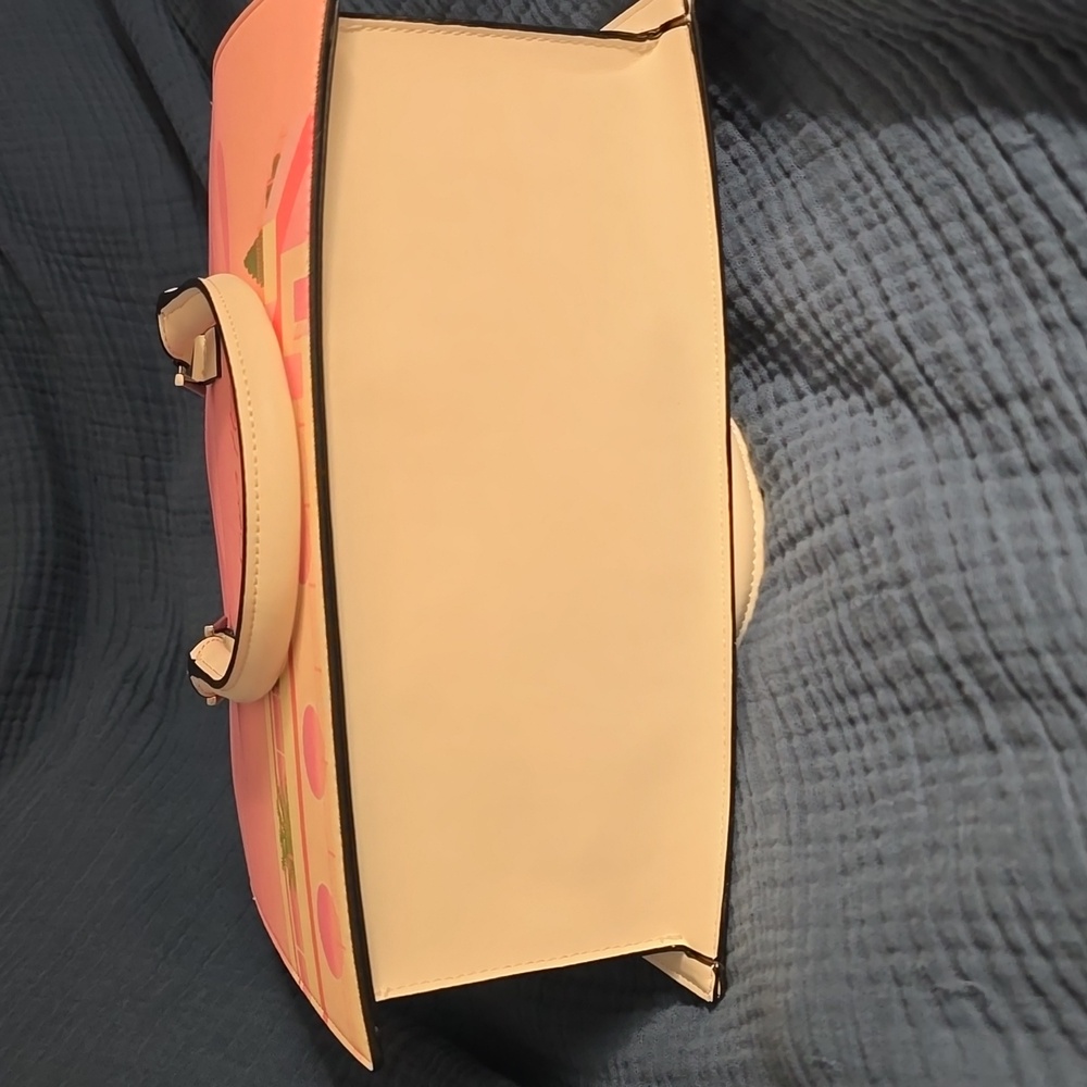 Aldo Pink and White Satchel with Structured Design - Picture 5 of 8